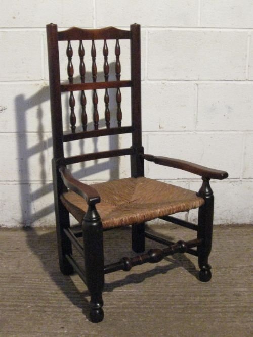 antique early georgian country oak chair c1750