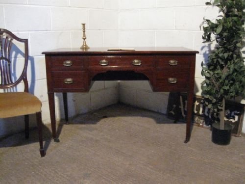 antique edwardian mahogany kneehole writing desk c1900