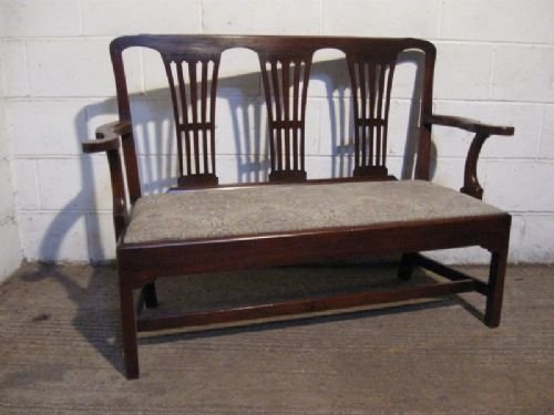 superb antique georgian chippendale mahogany triple chair back sofa c1780