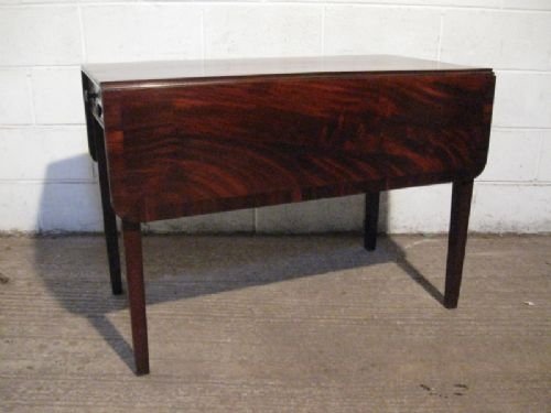 large antique regency flamed mahogany pembroke table seats six c1800