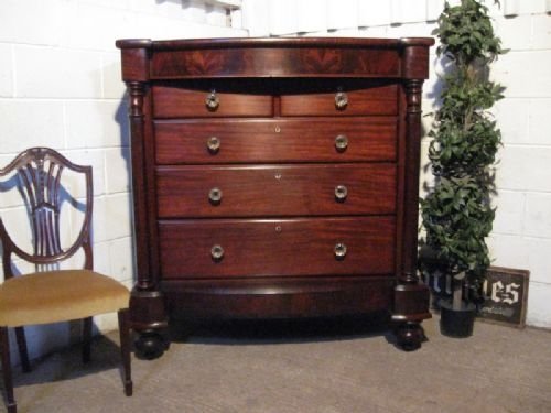 large antique mahogany scotch chest of drawers c1860