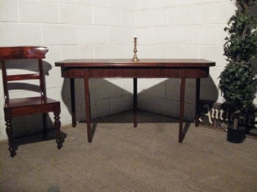 superb antique edwardian mahogany 'd' end fold over dining table c1900