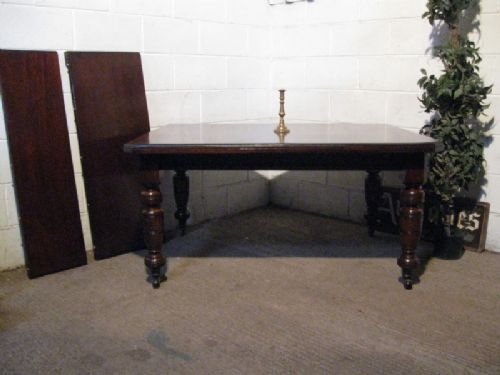 superb antique victorian mahogany wind out extending dining table seats 1012 extended c1880