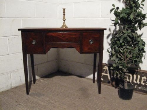 antique georgian bow front mahogany low boy side table c1780 wdb180111