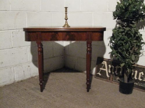 antique william 1v mahogany fold over table c1820 wdb140911