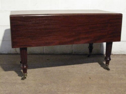 quality antique william 1v mahogany drop leaf dining table c1820 seats 68 wdb1401111
