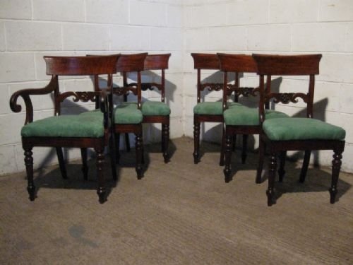 superb set six antique william 1v mahogany dining chairs c1820 wdb2601211