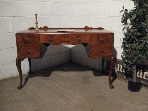 excellent quality antique edwardian burr walnut ladies writing desk c1900 wdb1501611