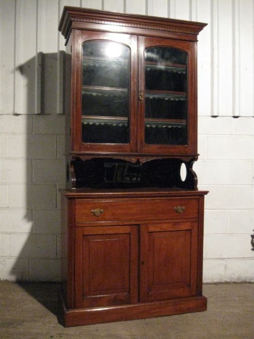 antique late victorian mahogany library bookcase c1890 wdb3202311