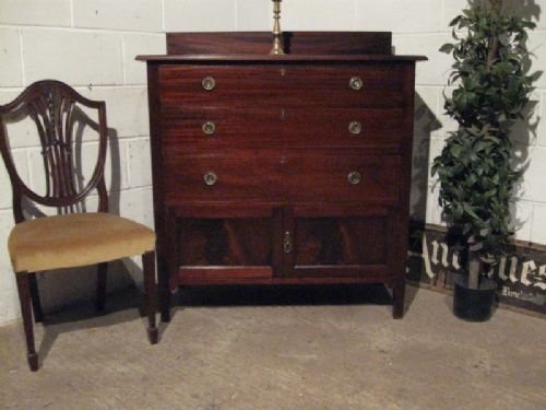 antique edwardian inlaid mahogany chest of drawers c1900 wdb4285271
