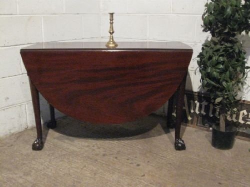 antique georgian mahogany drop leaf dining table c1780 wdb16092