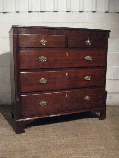 antique georgian oak mahogany chest of drawers c1780 wdb445492