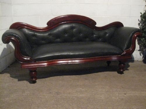 superb antique william 1v mahogany sofa reupholstered in hide leather c1820 wdb300202