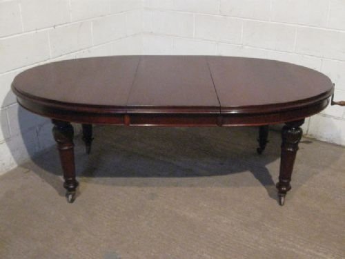 antique victorian mahogany wind out extending dining table seats 810 c1860 wdb320113