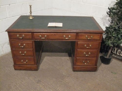 antique late victorian oak twin pedastal desk c1890 wdb170193