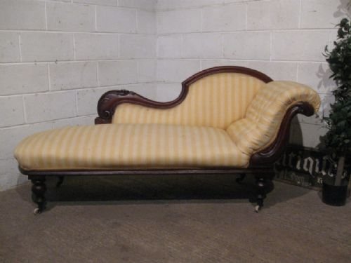 lovely antique william 1v mahogany chaise longue sofa c1820 wdb220243