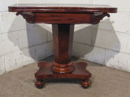 antique william 1v mahogany fold over games table c1820 wdb4521243