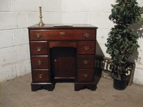 antique victorian small mahogany pedastal writing desk c1860 wdb210144