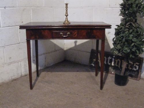 lovely antique regency flamed mahogany fold over tea table c1800 wprv130125