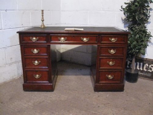 antique victorian mahogany pedastal kneehole desk c1880 wdb140195