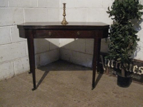 antique regency mahogany fold over tea table c1800 wdb477396