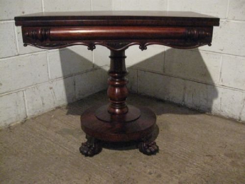antique william 1v mahogany fold over tea table c1820 wdb463796
