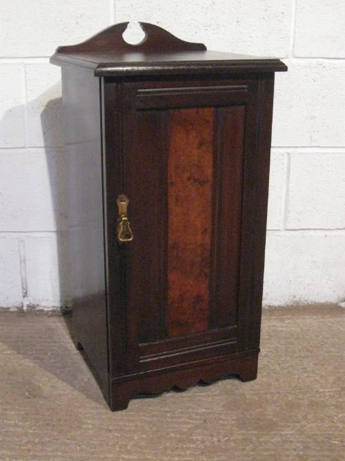antique edwardian mahogany walnut bedside pot cupboard c1900 wdb487377