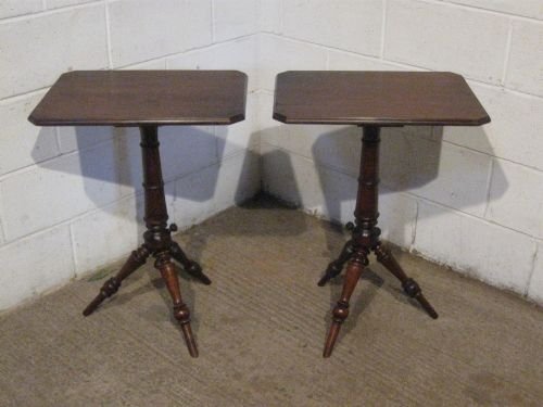 pair antique edwardian walnut side lamp tables c1900 wdb497919