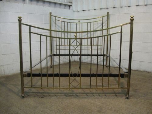 superb antique victorian 5ft queen size brass bed c1880 wdb501579
