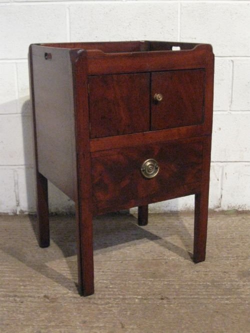 antique georgian mahogany night stand pot bedside cupboardcabinet c1780 wdb5998209