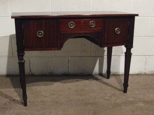 antique edwardian mahogany bow front kneehole writing desk c1900 wdb5944279