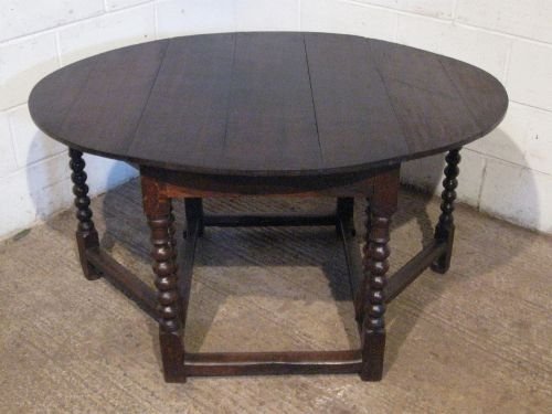 antique james 11 period country joined oak gate leg dining table c1660 wdb48831210