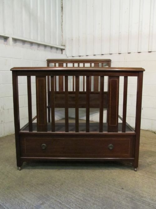 antique edwardian mahogany double with unusual drawer feature wdb6117811
