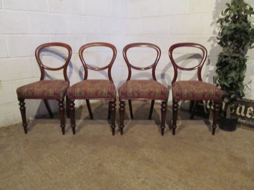 antique set four victorian mahogany spoon back dining chairs c1880 wdb61351511