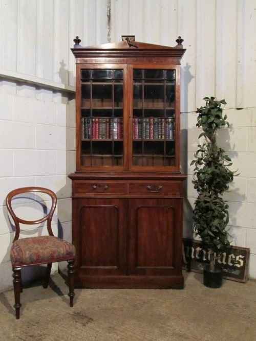 antique william 1v mahogany library bookcase c1820 wdb61422211