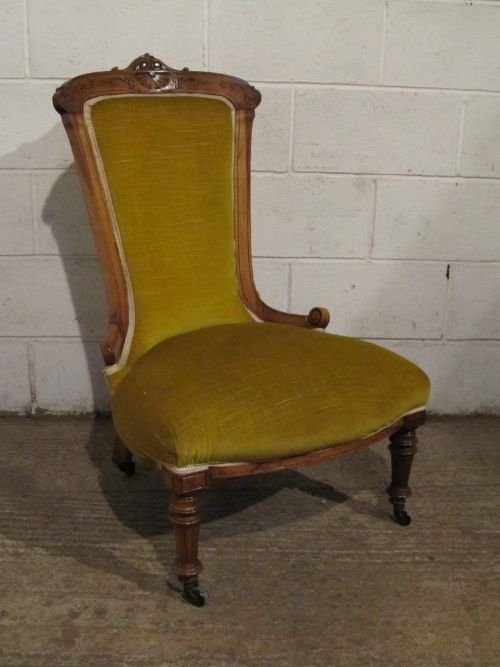 antique victorian walnut salon chair c1880 wdb61352911
