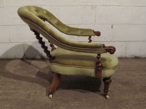 gorgeous antique victorian walnut tub chair c1880 wdb61632911