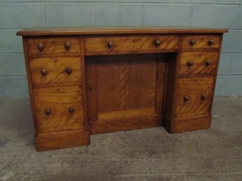 antique victorian satin walnut pedastal desk wdb61932712