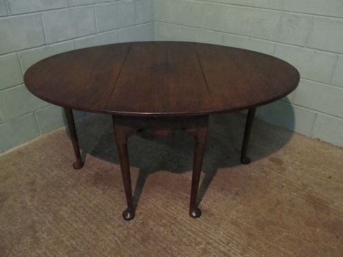 antique georgian oak gate leg drop leaf dining table peg joined c1780 wdb621541