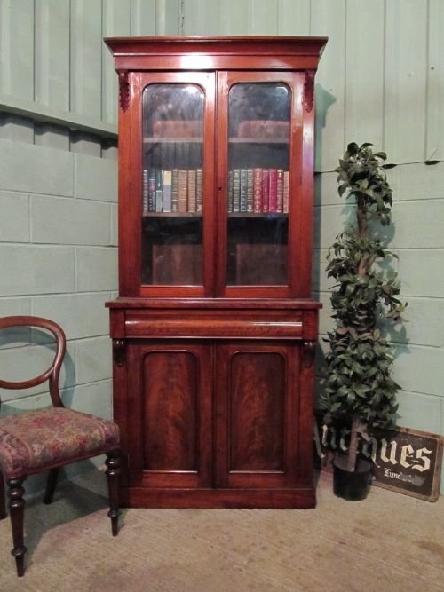 antique victorian mahogany tall narrow library bookcase c1860 wt2003a41