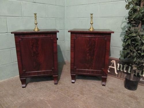 antique pair victorian mahogany bedside cabinets c1880 w623113