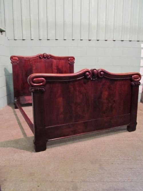 antique william 1v mahogany double bed c1830 wp628913