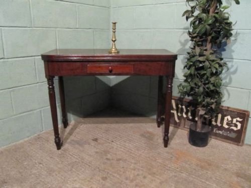 antique regency mahogany fold over table c1820 w6319143
