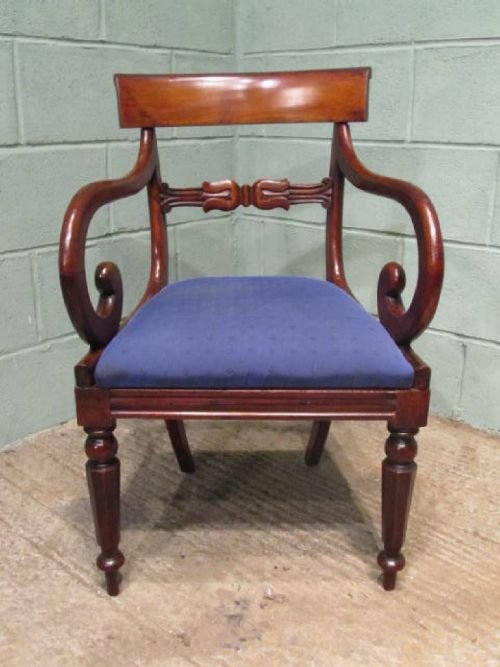 antique william 1v mahogany library desk chair c1830 w633844