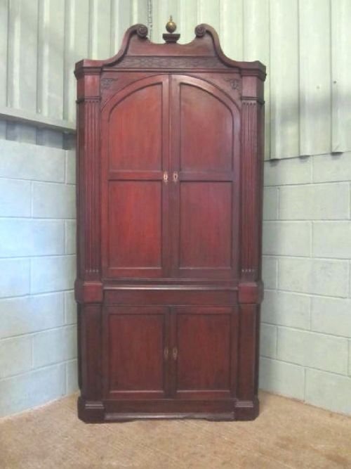 antique georgian mahogany full height corner cabinet c1780 w624212