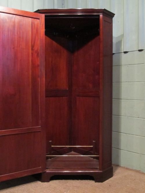 Antique Edwardian Mahogany Corner Wardrobe Cabinet C1900 W6443 6 6