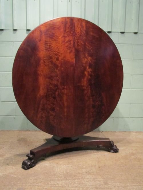 antique early victorian mahogany tilt top breakfast dining table c1840 w6486276