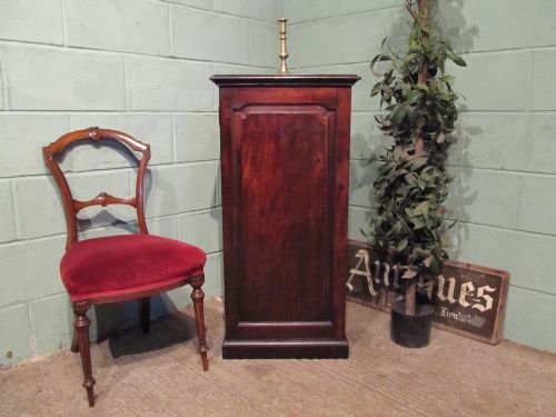 antique early victorian mahogany tall cabinet c1850 w6504276