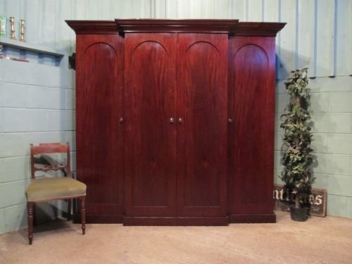 antique william 1v mahogany breakfront wardrobe compactum c1830 w6553158