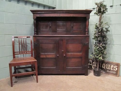 antique early 18th century country oak court cupboard c1720 w6563308